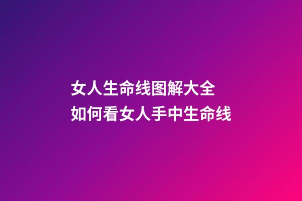 女人生命线图解大全 如何看女人手中生命线